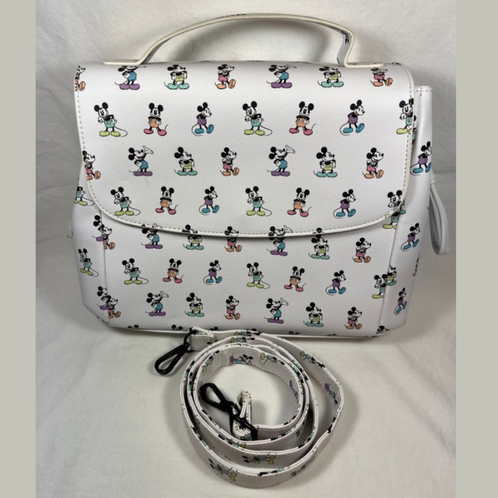 LOUNGEFLY Pastel Mickey Mouse Poses Crossbody Bag
